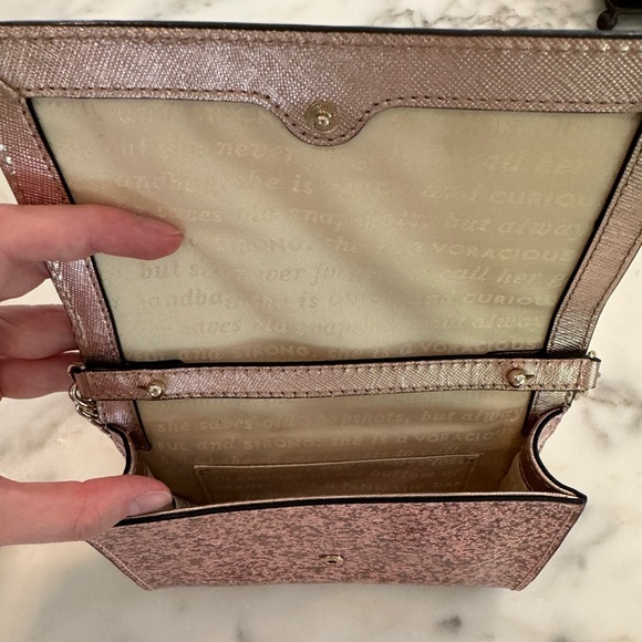 Kate Spade Pink Glitter Crossbody Bag with Gold Hardware - Picture 2 of 5